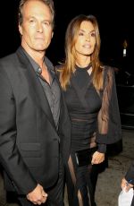 CINDY CRAWFORD at Catch LA in West Hollywood 01/10/2017