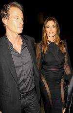 CINDY CRAWFORD at Catch LA in West Hollywood 01/10/2017