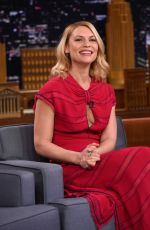 CLAIRE DANES at Tonight Show Staring Jimmy Fallon in New York 01/13/2017
