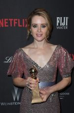 CLAIRE FOY at Weinstein Company and Netflix Golden Globe Party in Beverly Hills 01/08/2017