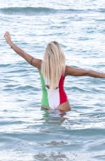 CLAUDIA ROMANI and ERIKA TESSAROLO on the Beach in Miami 01/03/2017