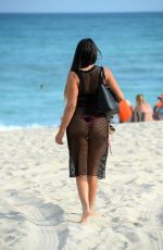 CLAUDIA ROMANI in Bikini at a Beach in Miami 01/26/2017