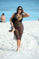 CLAUDIA ROMANI in Bikini at a Beach in Miami 01/26/2017