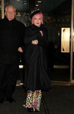 CYNDI LAUPER Arrives at Access Hollywood Live in New York 01/25/2017