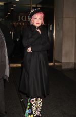 CYNDI LAUPER Arrives at Access Hollywood Live in New York 01/25/2017