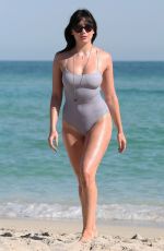 DAISY LOWE in Swimsuit at a Beach in Miami 01/05/2017