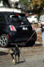 DAKOTA JOHNSON Walks Her Dog Out in Los Angeles 01/11/2017