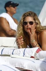 DOUTZEN KROES in Bikini at a Beach in Miami, 01/03/2017