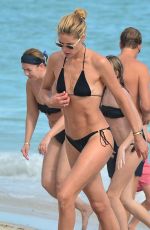 DOUTZEN KROES in Bikini at a Beach in Miami, 01/03/2017