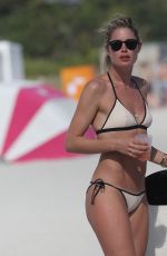 DOUTZEN KROES in Bikini Plays Beach Soccer at a Beach in Miami 01/01/2017