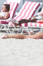 DOUTZEN KROES in Bikini Plays Beach Soccer at a Beach in Miami 01/01/2017