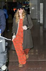 DREW BARRYMORE at CDG Airport in Paris 01/18/2017