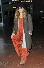 DREW BARRYMORE at CDG Airport in Paris 01/18/2017