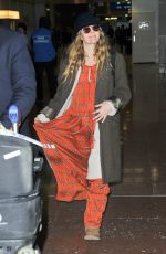 DREW BARRYMORE at CDG Airport in Paris 01/18/2017