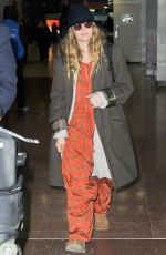 DREW BARRYMORE at CDG Airport in Paris 01/18/2017