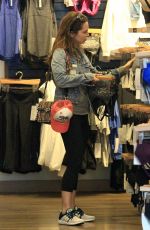 ELIZA DUSHKU Shopping at Lululemon in Beverly Hills 01/16/2017