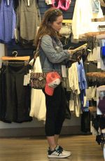 ELIZA DUSHKU Shopping at Lululemon in Beverly Hills 01/16/2017