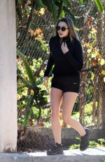 ELIZABETH OLSEN Out Joging in Cycling Shorts in Los Angeles 01/14/2017