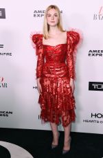 ELLE FANNING at Harper