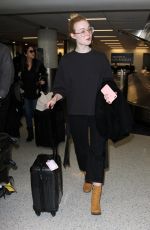 ELLE FANNING at Los Angeles International Airport 01/26/2017