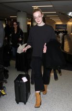 ELLE FANNING at Los Angeles International Airport 01/26/2017