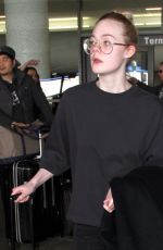 ELLE FANNING at Los Angeles International Airport 01/26/2017