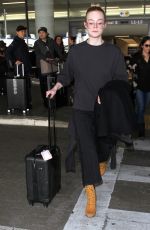 ELLE FANNING at Los Angeles International Airport 01/26/2017