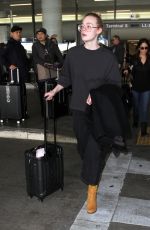 ELLE FANNING at Los Angeles International Airport 01/26/2017