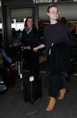 ELLE FANNING at Los Angeles International Airport 01/26/2017