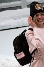 ELLE FANNING Out and About in Park City 01/22/2017
