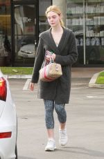 ELLE FANNING Out and About in Studio City 01/18/2017