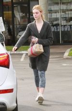 ELLE FANNING Out and About in Studio City 01/18/2017