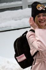 ELLE FANNING Out in Park City 01/22/2017