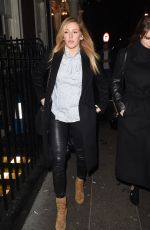 ELLIE GOULDING Leaves Arts Club Private Members Bar and Restaurant in London 01/26/2017