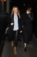 ELLIE GOULDING Leaves Arts Club Private Members Bar and Restaurant in London 01/26/2017