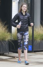 EMERSON TENNEY Leaves a Gym in Studio City 01/02/2017