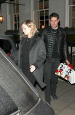 EMILY BLUNT and John Krasinski Out for Dinner at 34 Restaurant in London 01/25/2017