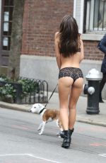 EMILY RATAJKOWSKI on the Set of a DKNY Photoshoot in New York 01/20/2017