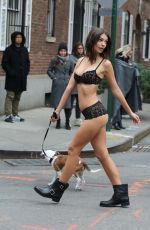 EMILY RATAJKOWSKI on the Set of a DKNY Photoshoot in New York 01/20/2017