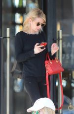 EMMA ROBERTS Shopping at Barneys New York in Beverly Hills 01/06/2017