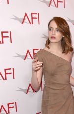 EMMA STONE at 17th Annual AFI Awards in Los Angeles 01/06/2017
