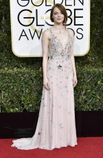 EMMA STONE at 74th Annual Golden Globe Awards in Beverly Hills 01/08/2017
