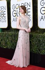 EMMA STONE at 74th Annual Golden Globe Awards in Beverly Hills 01/08/2017