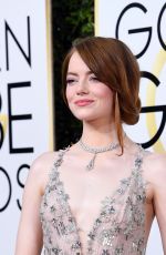 EMMA STONE at 74th Annual Golden Globe Awards in Beverly Hills 01/08/2017