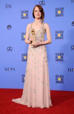 EMMA STONE at 74th Annual Golden Globe Awards in Beverly Hills 01/08/2017