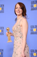 EMMA STONE at 74th Annual Golden Globe Awards in Beverly Hills 01/08/2017