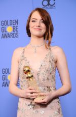 EMMA STONE at 74th Annual Golden Globe Awards in Beverly Hills 01/08/2017