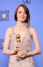 EMMA STONE at 74th Annual Golden Globe Awards in Beverly Hills 01/08/2017