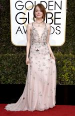 EMMA STONE at 74th Annual Golden Globe Awards in Beverly Hills 01/08/2017