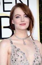 EMMA STONE at 74th Annual Golden Globe Awards in Beverly Hills 01/08/2017